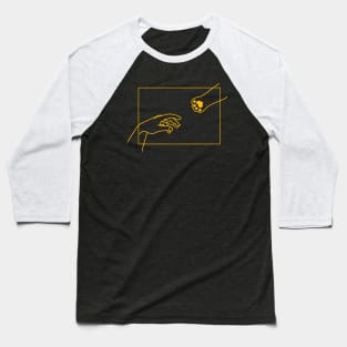 The Creation Of Adam Cat line, Renaissance Art Baseball T-Shirt